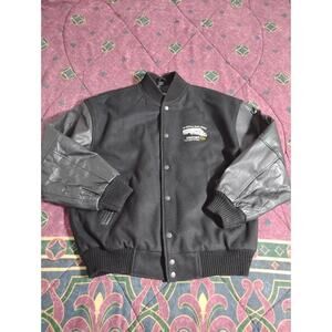 International Waltmart Truck Varsity Jacket Wool Leather Sleeves Burk’s Bay SZ L